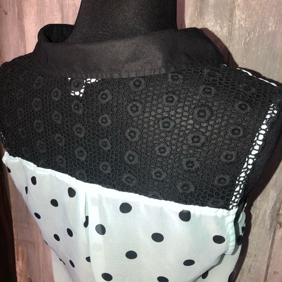 Sheer polka dot button up - Picture 3 of 3